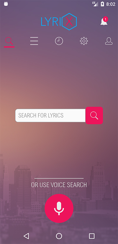 Find millions of music lyrics and save them offline - Lyrix